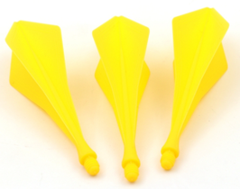 Traj Diamond Integrated dart Flight, Solid , Yellow