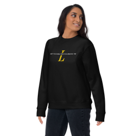 First you Learn Sweater black