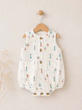 Babidu Baby Romper mit Leuchttürmen Nr.RJS26/01