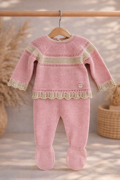 Felicia Preemie-Set mit beigen Muster –2-teilig Nr.864