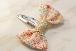 Barrette noeud liberty étoile adelajda multicolore