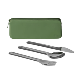CITRON pochette couverts / vert