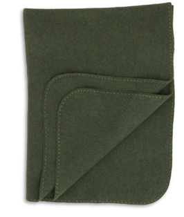 ENGEL couverture en laine / vert chiné