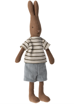 Maileg Lapin taille 1, Marron chocolat - T-shirt & short