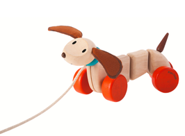 PLAN TOYS teck le chien à tirer 12M+