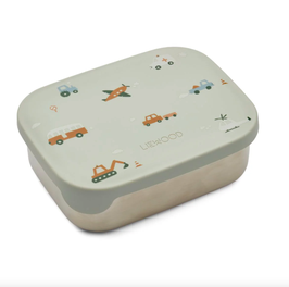 LIEWOOD lunchbox arthur / vehicles dove blue