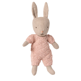 Maileg rabbit micro sand / rose knitted suit