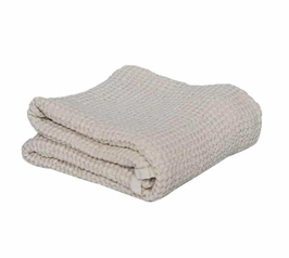 MALLINO plaid gauffré / vanilla