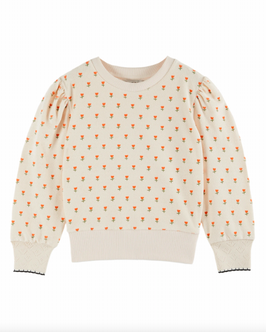 EMILE&IDA sweat éponge / petite tulipe creme