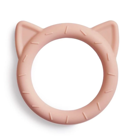 MUSHIE hochet de dentition / cat rose