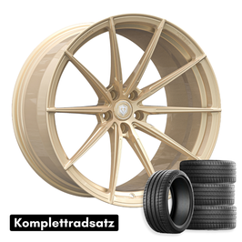 Komplettradsatz Raffa Wheels RFS-03 | Forged Series | Champagner 9x20 ET30 LK 5x112 | Passat B8