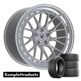 Komplettradsatz Raffa Wheels RFS-04 | Forged Series | Silver Polished Lip 11x23 | Audi RS6 C8 Fitment