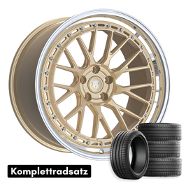 Komplettradsatz Raffa Wheels RFS-04 | Forged Series | Champagner Polished Lip 9,5x20 & 11x20 | BMW M3 F80 / M4 F82 |