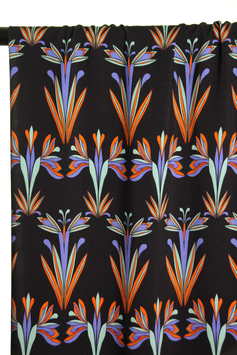 Viscose with art deco flowers