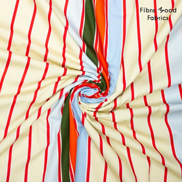 Popeline rayures multicolores - Fibremood