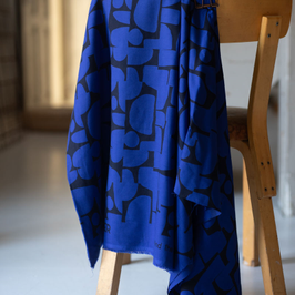 SHADY SHAPES Cobalt blue - crêpe de viscose