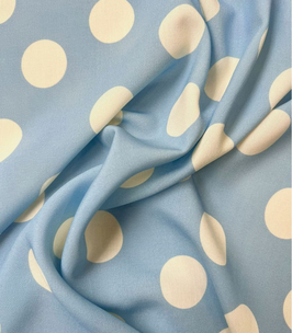 viscose Jolis pois - Ciel