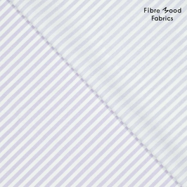Popeline rayures mauve/blanc - Fibremood