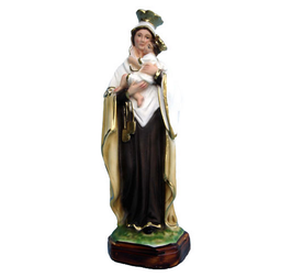 Our Lady of Mount Carmel resin statue cm. 25