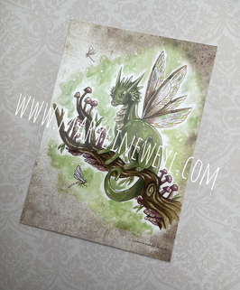 Carte Postale dragon vert