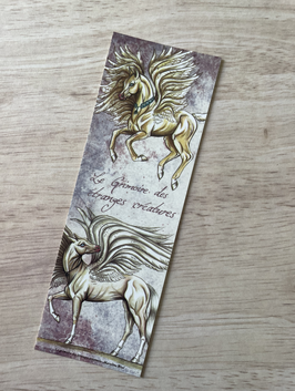 marque page étranges créatures "cheval ailé"