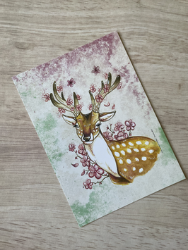 carte postale "cerfs, charmes & sortilèges" cerfeuille