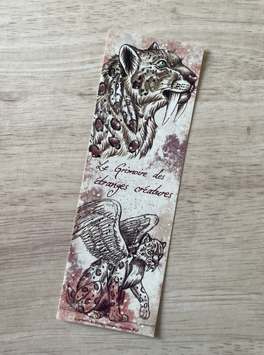 marque page étranges créatures "smilodon des neiges"