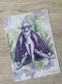 carte postale "le grimoire des fées" améthyste