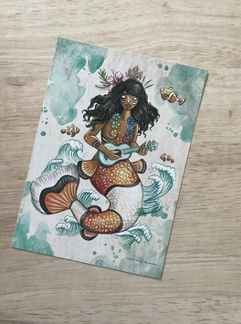 carte postale "le grimoire des sirènes" Hawaiienne
