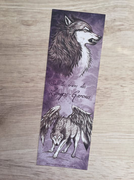 marque page loup Malou "sur les traces des loups-garous"