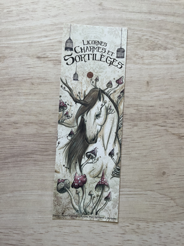 marque page licorne des bois "licornes, charmes et sortilèges"
