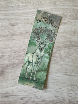 marque page cerf esprit de la forêt "cerfs, charmes et sortilèges"