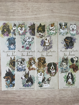 4 marque-pages chien