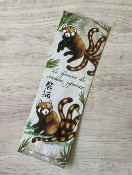 marque page "créatures japonaises" panda roux