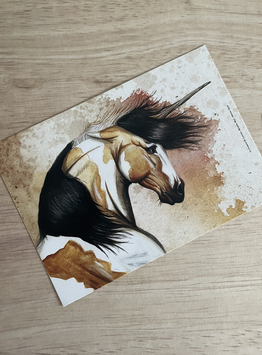 carte postale licorne des sables "le grimoire des licornes"