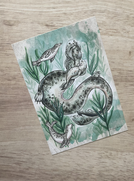 carte postale "le grimoire des sirènes" Selkie