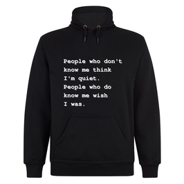 Hooded Sweater - People Who Don't Know Me ... - Black - 80% Cotton, 20% Polyester