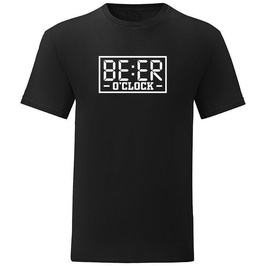 T-shirt Unisex - Beer O' Clock - Black - 100% Cotton