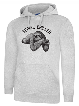 Hooded Sweater - Serial Chiller - Grey - 80% Cotton, 20% Polyester