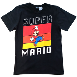 T-shirt Unisex - Super Mario - Jump - Black - 100% Cotton
