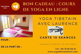 Bon cadeau - cours de yoga en ligne