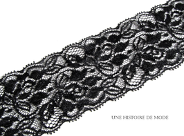 1 mètre de dentelle noire  - 60 mm de largeur - D78