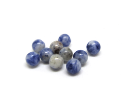 10 petites perles sodalite - pierres naturelles - 4 mm - V0E16