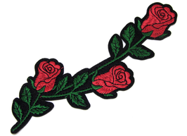 Grand Patch thermocollant 3 roses rouges -  175 x 70 mm - P25