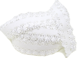 Ruban élastique dentelle blanc - 20 mm - au mètre