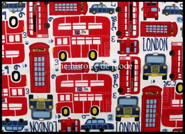 Tissu LONDON en coton - 50 x 45 cm - Coupon T87