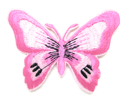 Patch thermocollant papillon rose - 74 x 55 mm - PPE28