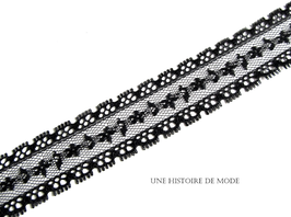 1 mètre de dentelle noire - 25 mm de largeur - D99