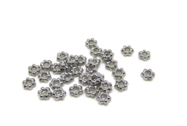 50 micro perles rondelle en métal argenté - 2.5 mm - RWZ47