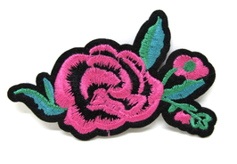 Patch thermocollant fleur fuchsia 87 x 55 mm - P18